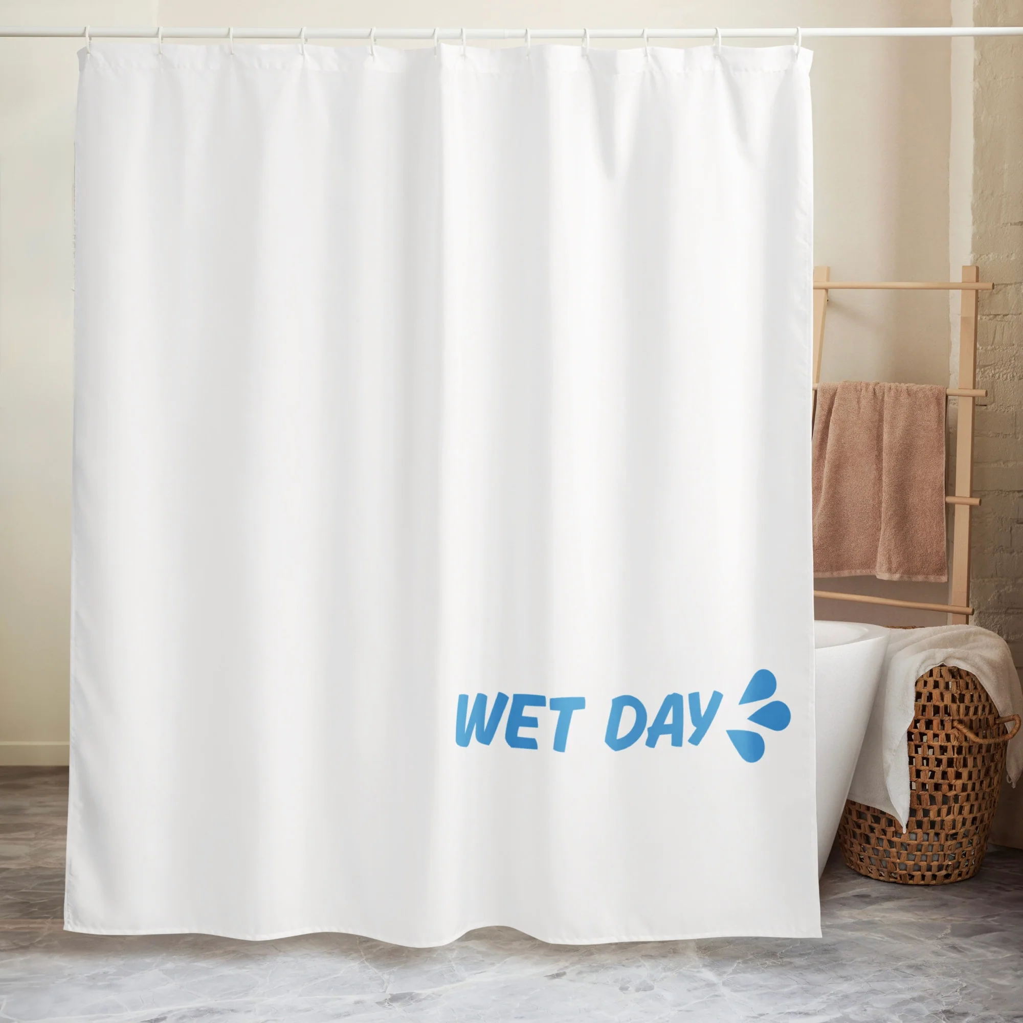 Comedy Bang Bang: Wet Day Splash Shower Curtain - Image 2