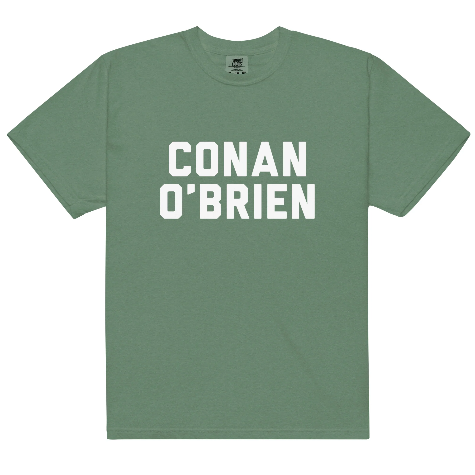 Conan O'Brien Needs a Friend: Lucky Name Plate T-shirt - Green